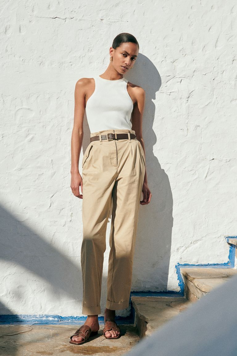 Belted paper bag trousers | H&M (UK, MY, IN, SG, PH, TW, HK)