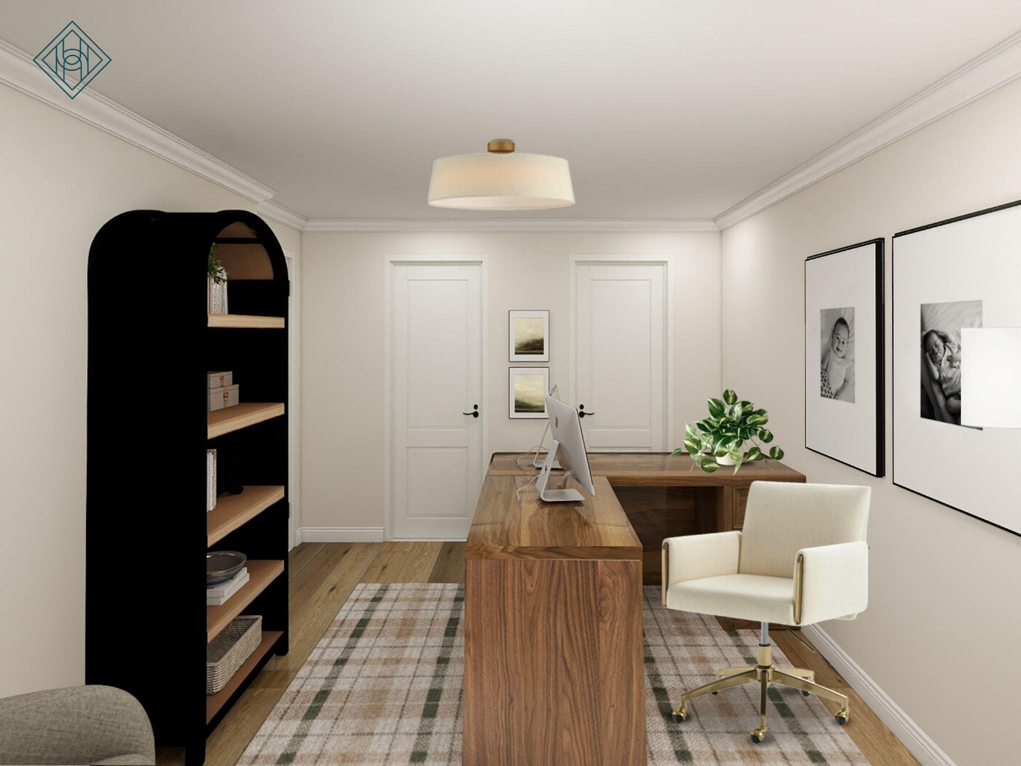 A home office designed to be as beautiful as it is productive. 🤍✨
Rich wood tones, soft neutrals, and layered textures create a workspace that feels warm, elevated, and inspiring. A standing desk adds everyday flexibility, while a plaid rug grounds the room with subtle pattern and character. An arched bookshelf provides the perfect place to display meaningful décor, and framed family photos add a personal touch that makes the space feel uniquely yours. A cozy guest chair and layered window treatments complete this office with comfort, function, and timeless style.
#LTKHome #HomeOffice #OfficeDesign #WorkspaceInspo #InteriorDesign #HomeDecor #TimelessStyle #NeutralHome #LTKCreator