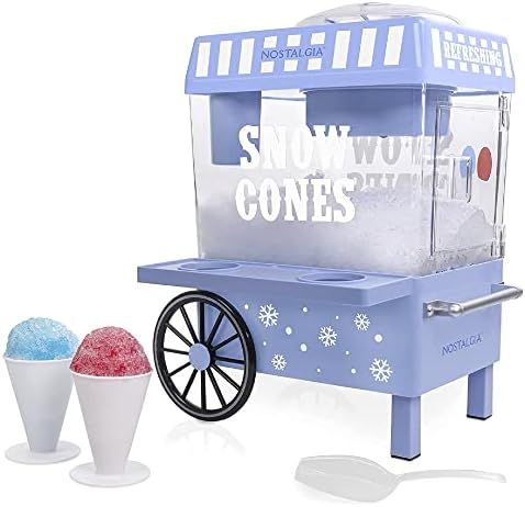 Nostalgia Vintage Table-Top Snow Cone Maker, Makes 20 Icy Treats, Shaved Ice Machine Includes 2 R... | Amazon (US)