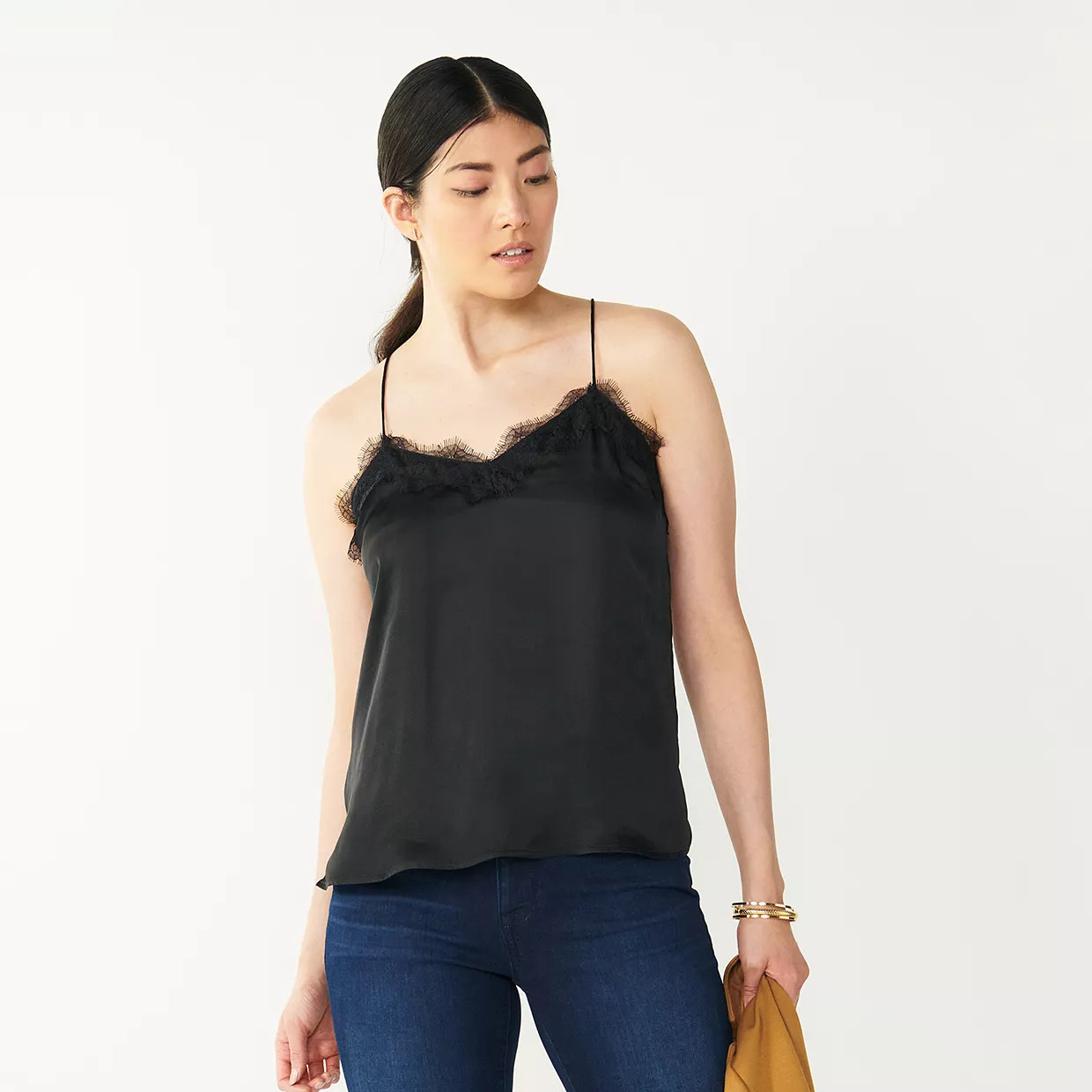 Women's Nine West Lace Trim Cami | Kohl's