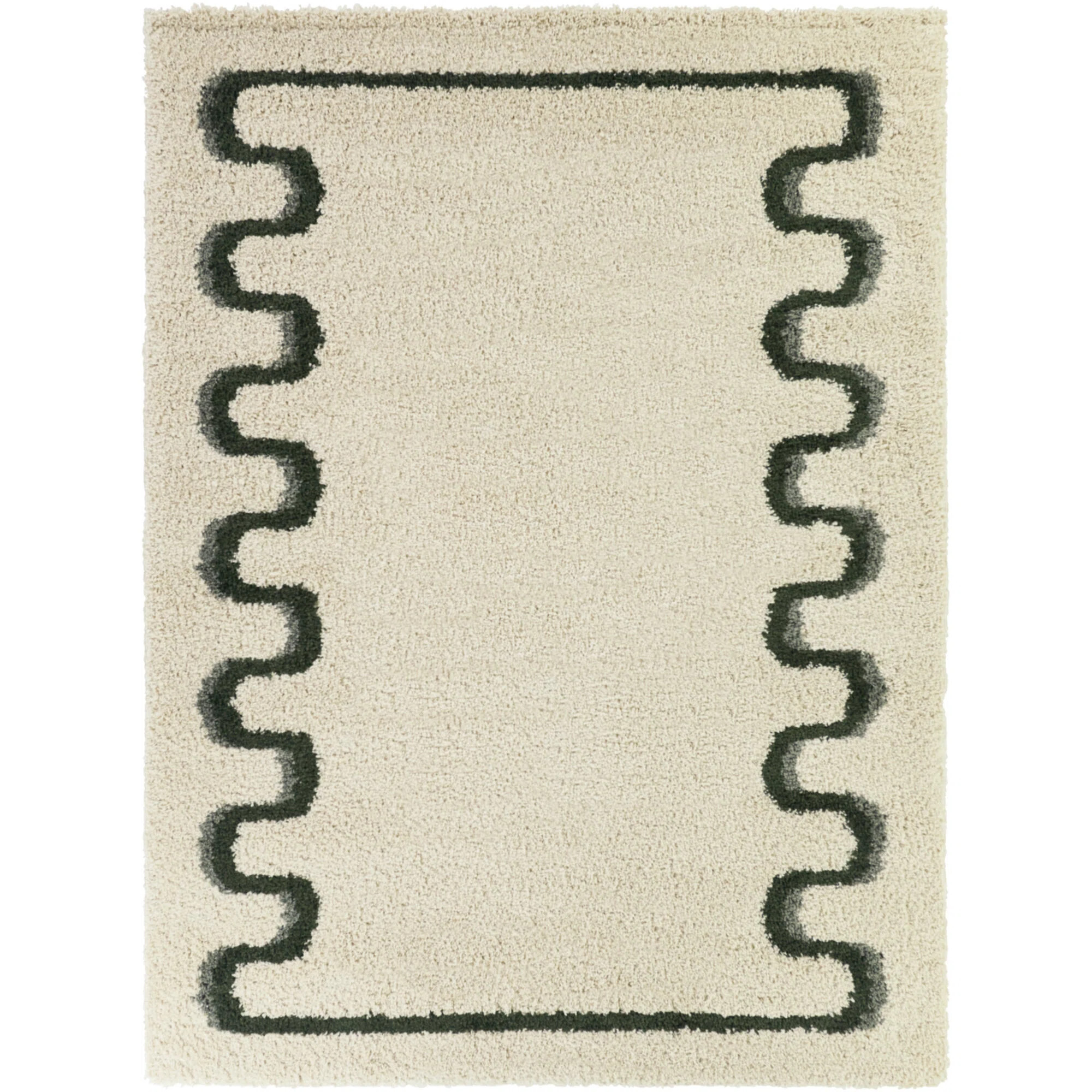 Binford Green/Blue Squiggle Border Area Rug | Wayfair North America