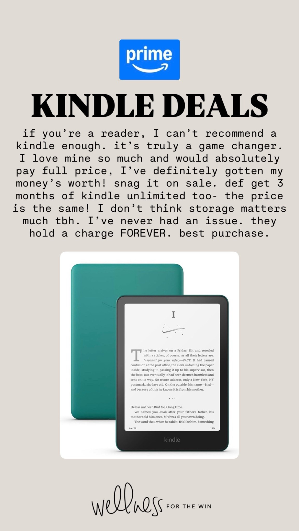 Kindle on sale for prime day! Have and love my Paperwhite 

#LTKSaleAlert