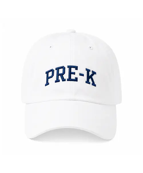 Bits & Bows Back-to-School Pre-K Baseball Hat in White/navy at Nordstrom, Size Small/medium | Nordstrom