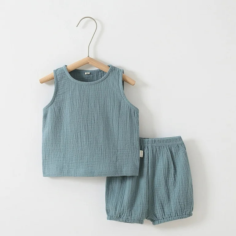 Favoffer Independence Day Child Clothes Baby Summer Breathable Crew-neck Full Cotton Fabric Home ... | Walmart (US)