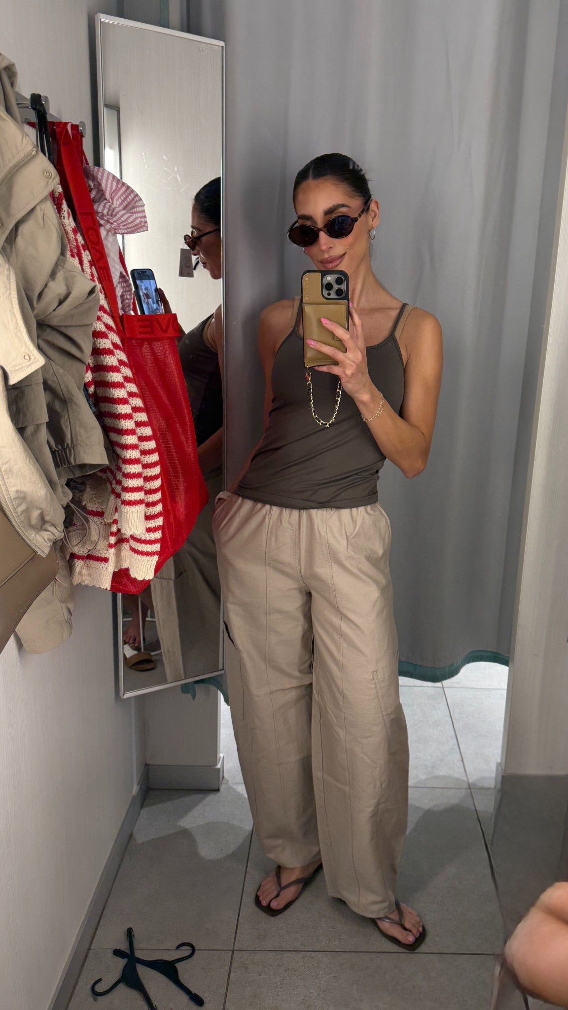 Cute H&M finds xs pants small tank #h&m #barrellegpants #springoutfit 

#LTKmomlife #LTKootd #LTKgrwm