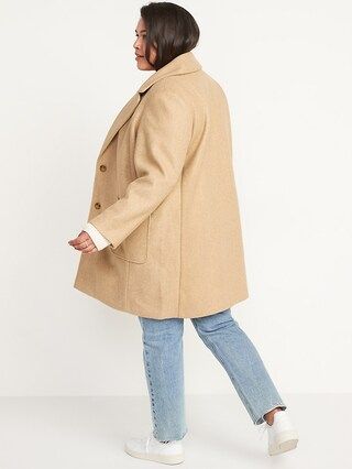 Oversized Soft-Brushed Button-Front Coat for Women | Old Navy (US)