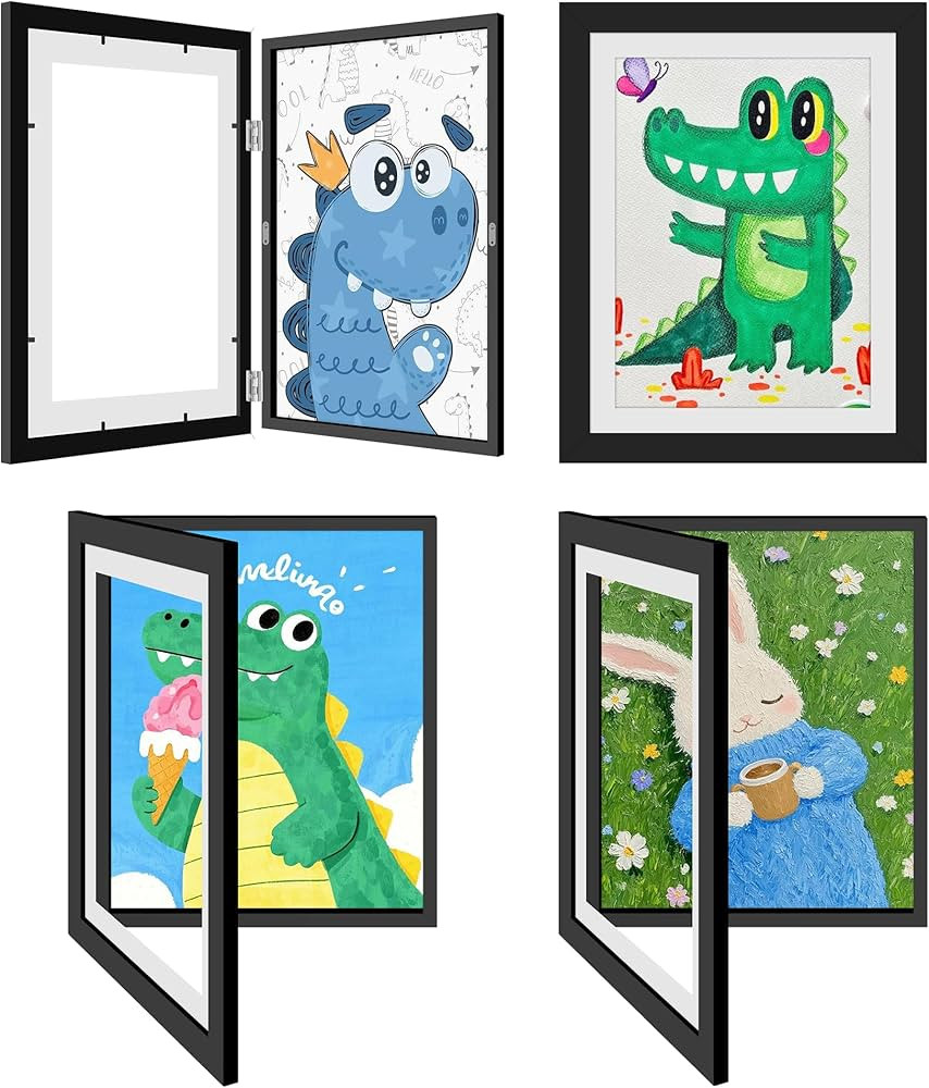 4 Pack Kids Artwork Frames Changeable 8.5 x 11 Inch Children Art Projects Children Art Frames Fro... | Amazon (US)
