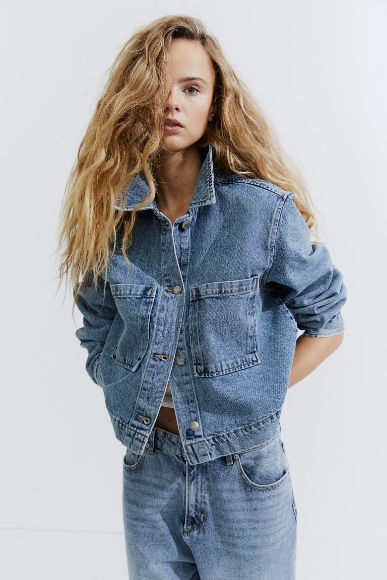 Short Twill Jacket - Denim blue - Ladies | H&M US | H&M (US + CA)