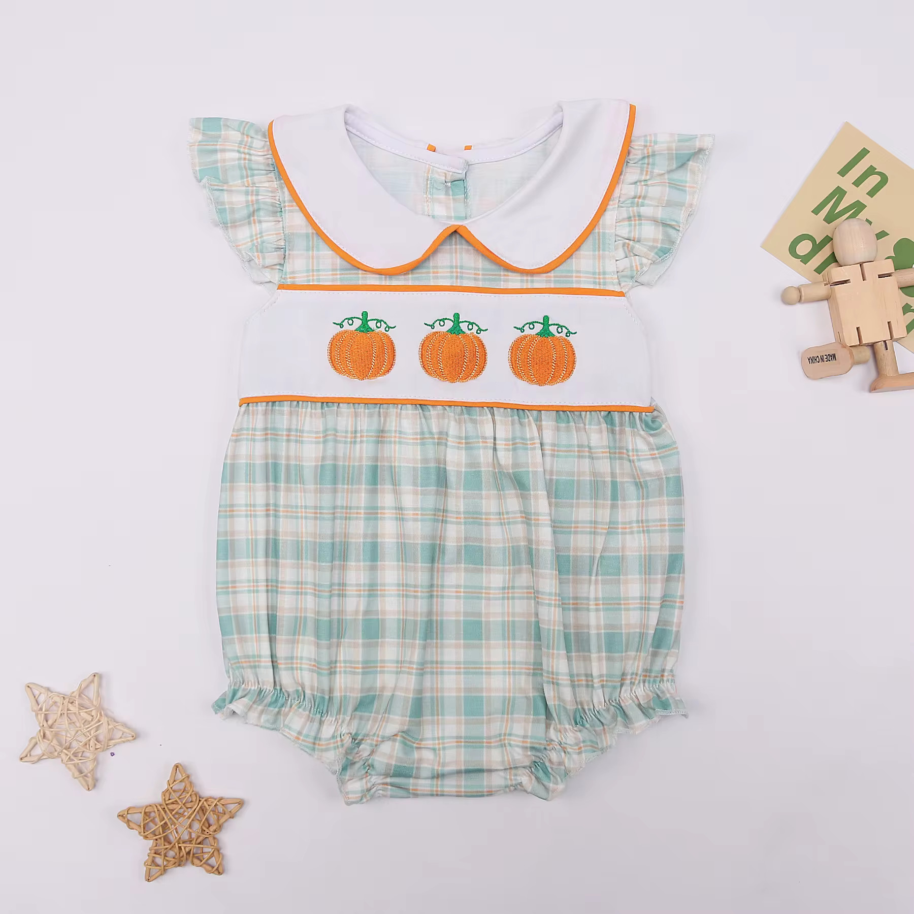 New Born 0-3T Bubble Halloween Casual Wear Romper Babi Girls Clothes Pumpkin Embroidered Bodysuit... | AliExpress (US)