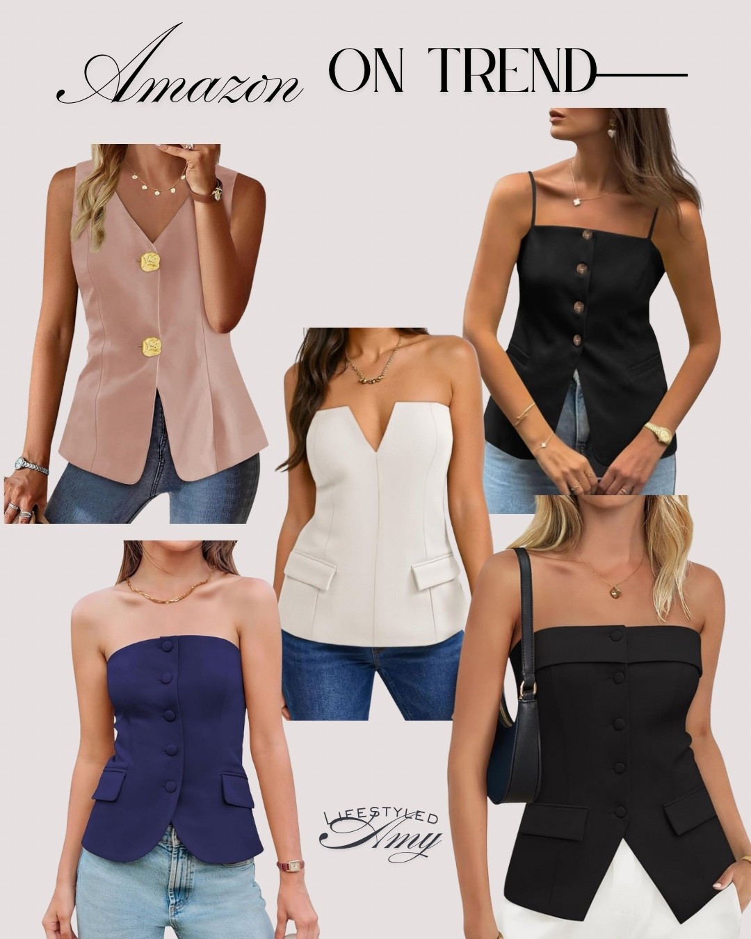 Amazon || Trendy Vests | Sleeveless Vest Tops | 

#LTKStyleTip #LTKFindsUnder50 #LTKSeasonal