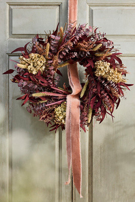 Dried Burgundy Blush Wreath | Anthropologie (US)