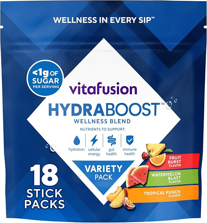 Vitafusion Hydraboost Drink Powder Packets, Electrolytes Support Daily Hydration, Vitamins Suppor... | Amazon (US)