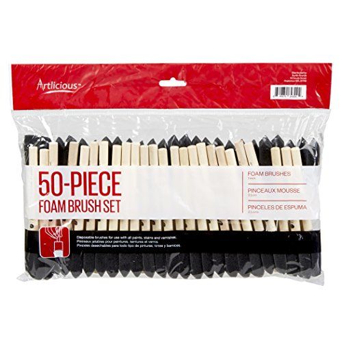 Artlicious Foam Brush Set - Pack of 50 Disposable, 1-inch Sponge Paint Brushes for Acrylic Painti... | Amazon (US)