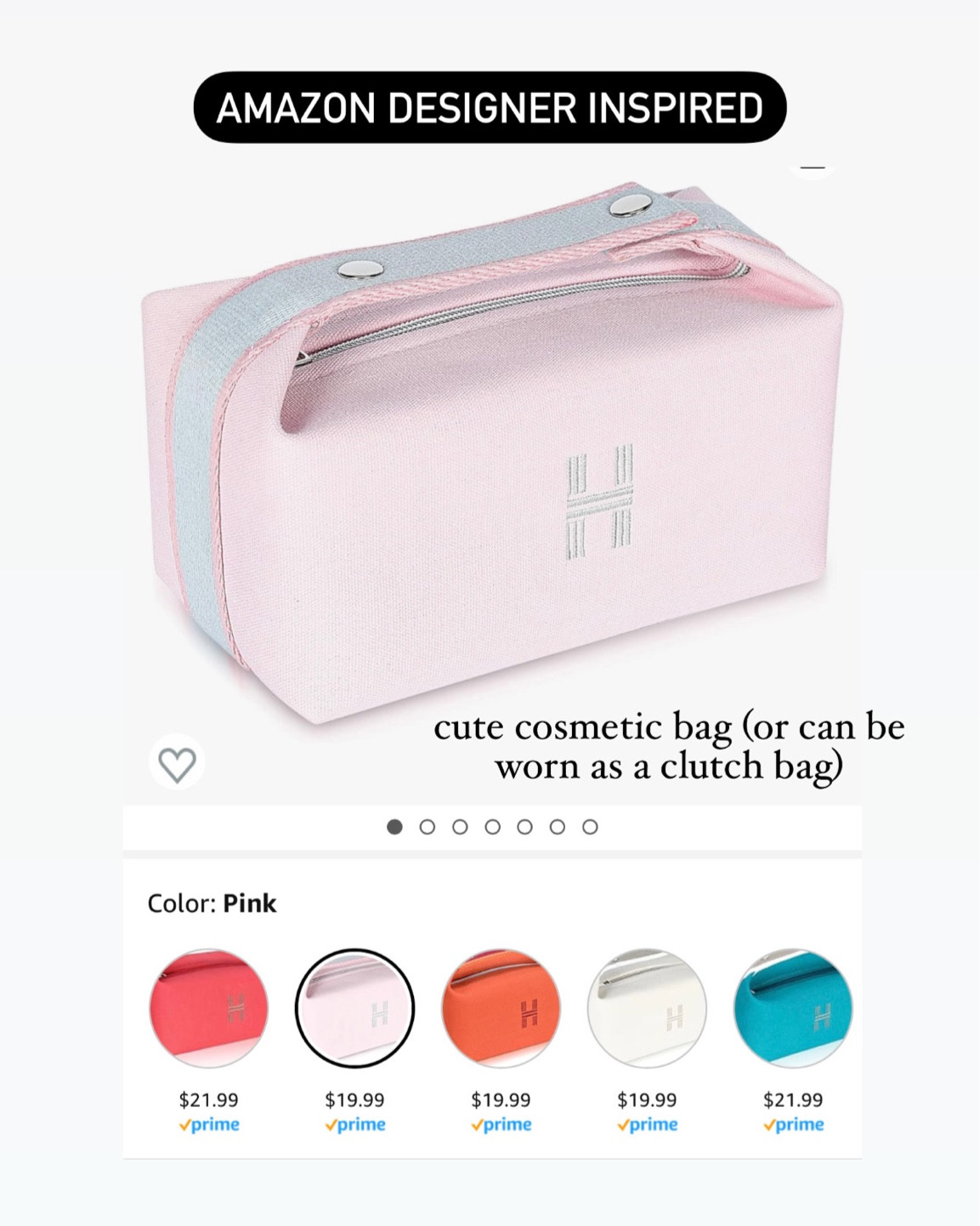 Amazon designer dupe cosmetic bag for travel, or can be worn as a clutch bag. Prime shipping  

#LTKfindsunder50 #LTKitbag #LTKstyletip