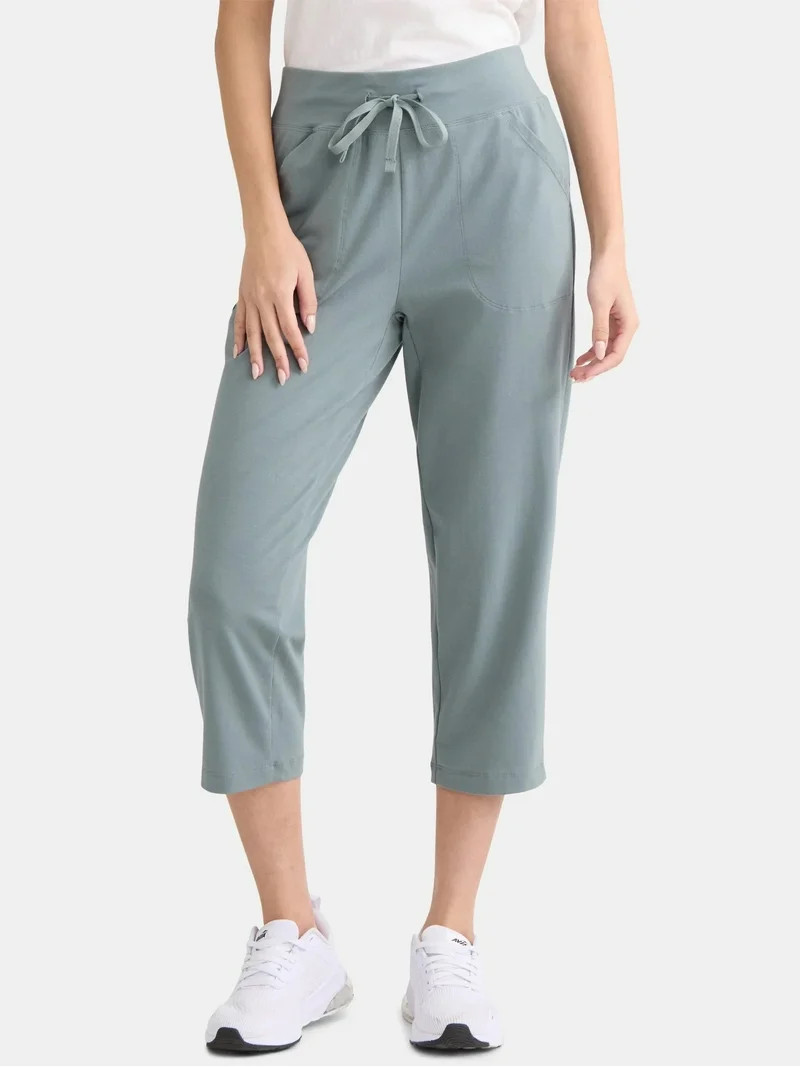 Athletic Works Women's and Women's Plus Knit Capri Pants, 22" Inseam, Sizes XS-4X | Walmart (US)