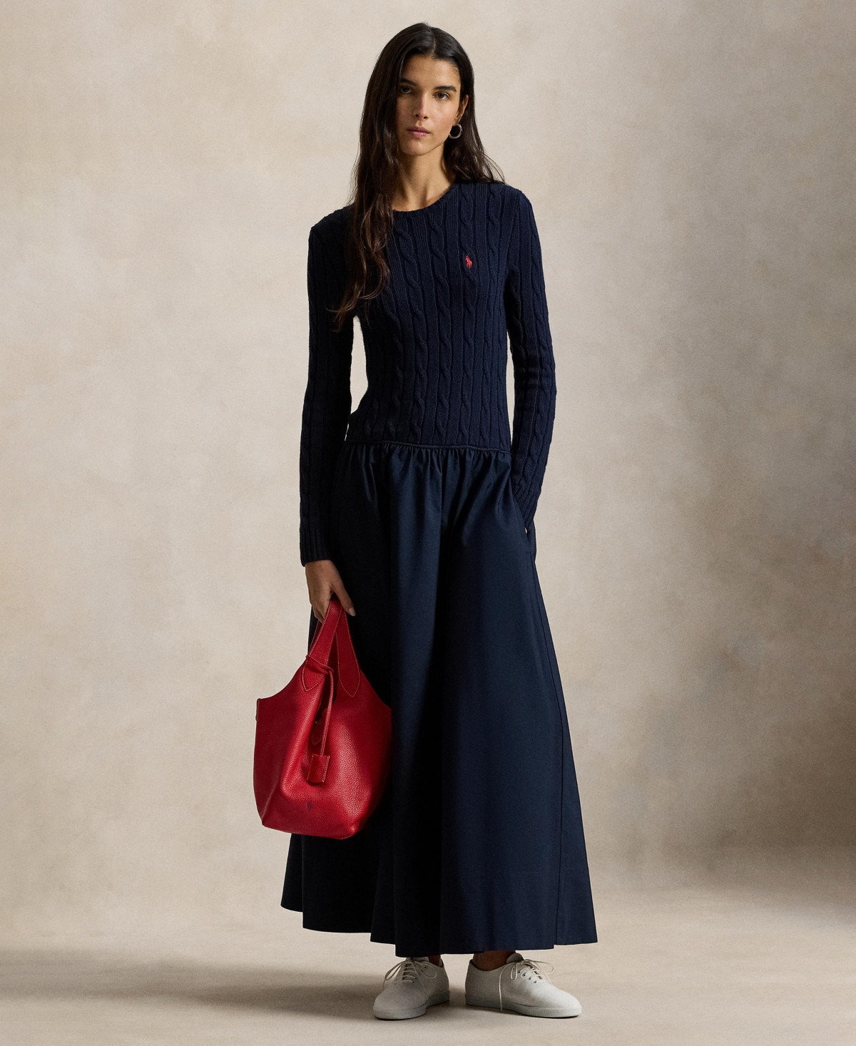 Polo Ralph Lauren Women's Crewneck Dress - Hunter Navy | Macy's
