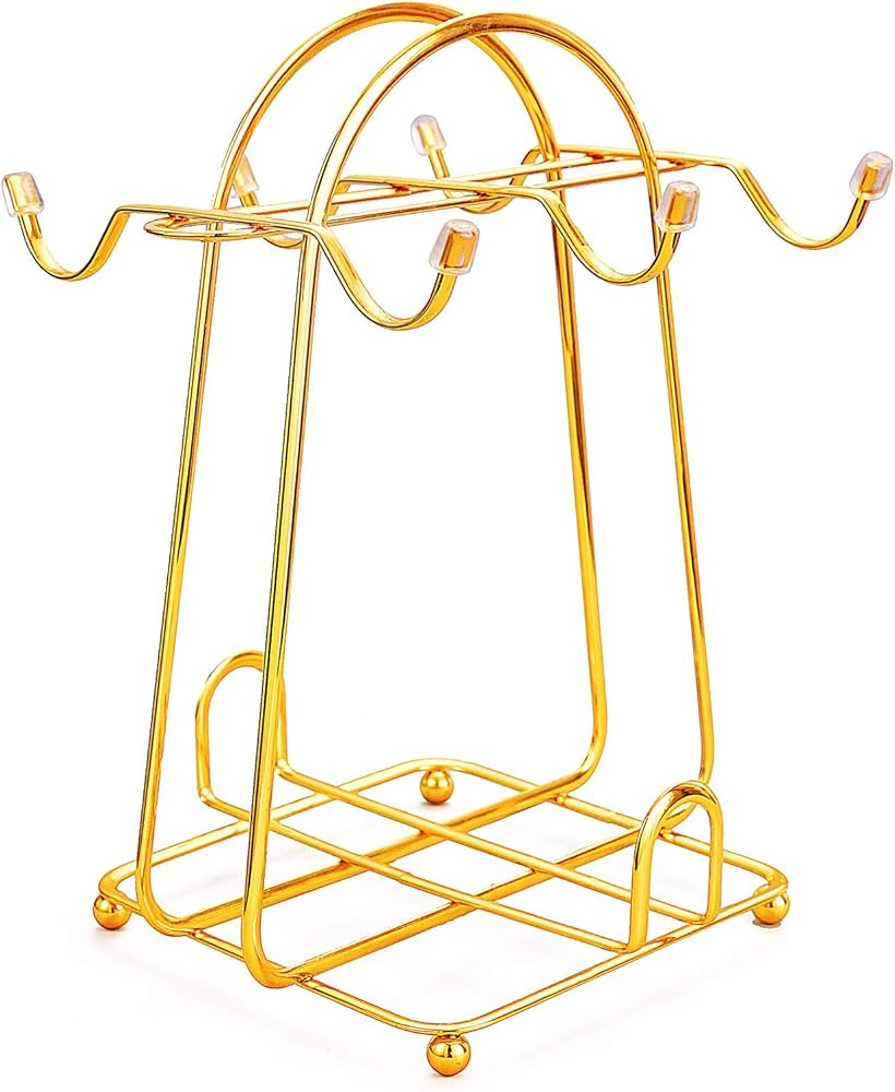 CHENP.HMC Home Storage Mug Hooks Stainless Steel Wire Rack Display Stand Service for Tea Cups,Bra... | Amazon (US)
