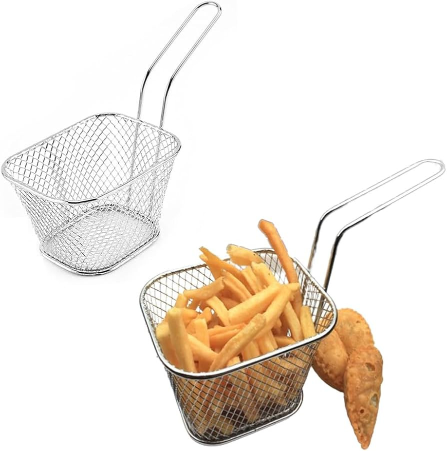 2/4/8/12 Pieces Fries Basket, Mini Square French Fry Chip Holder Food Snack Baskets For Serving, ... | Amazon (US)