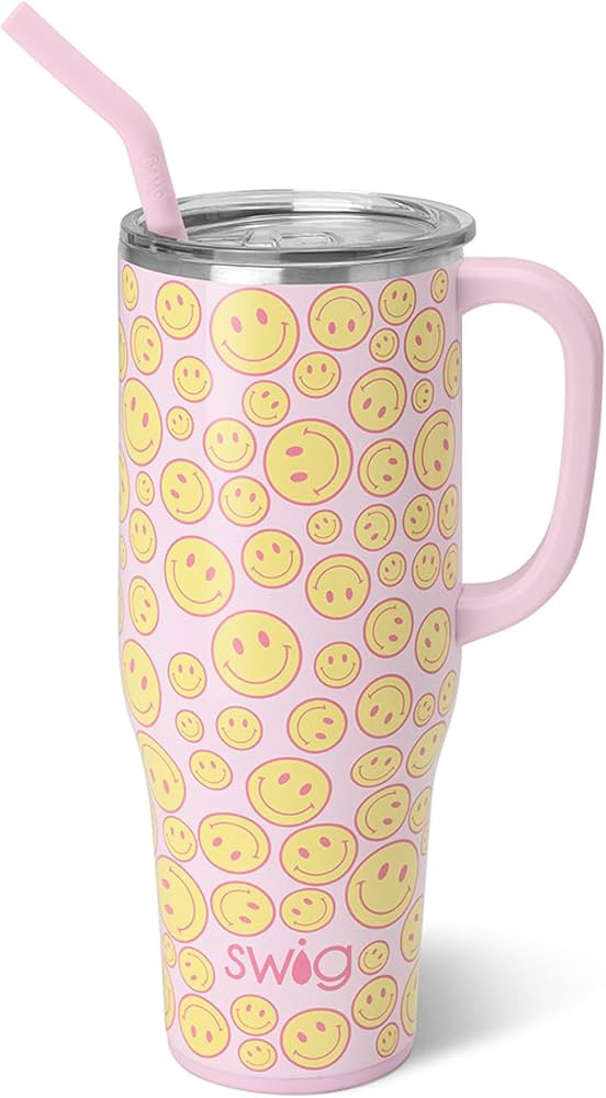 Swig Life 40oz Mega Mug, 40 oz Tumbler with Handle and Straw, Cup Holder Friendly, Dishwasher Saf... | Amazon (US)