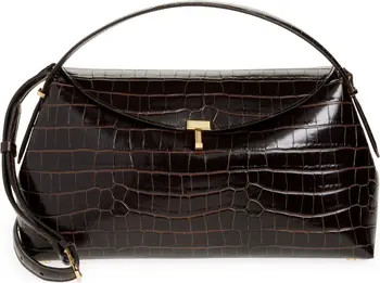 T-Lock Croc Embossed Leather Top Handle Bag | Nordstrom