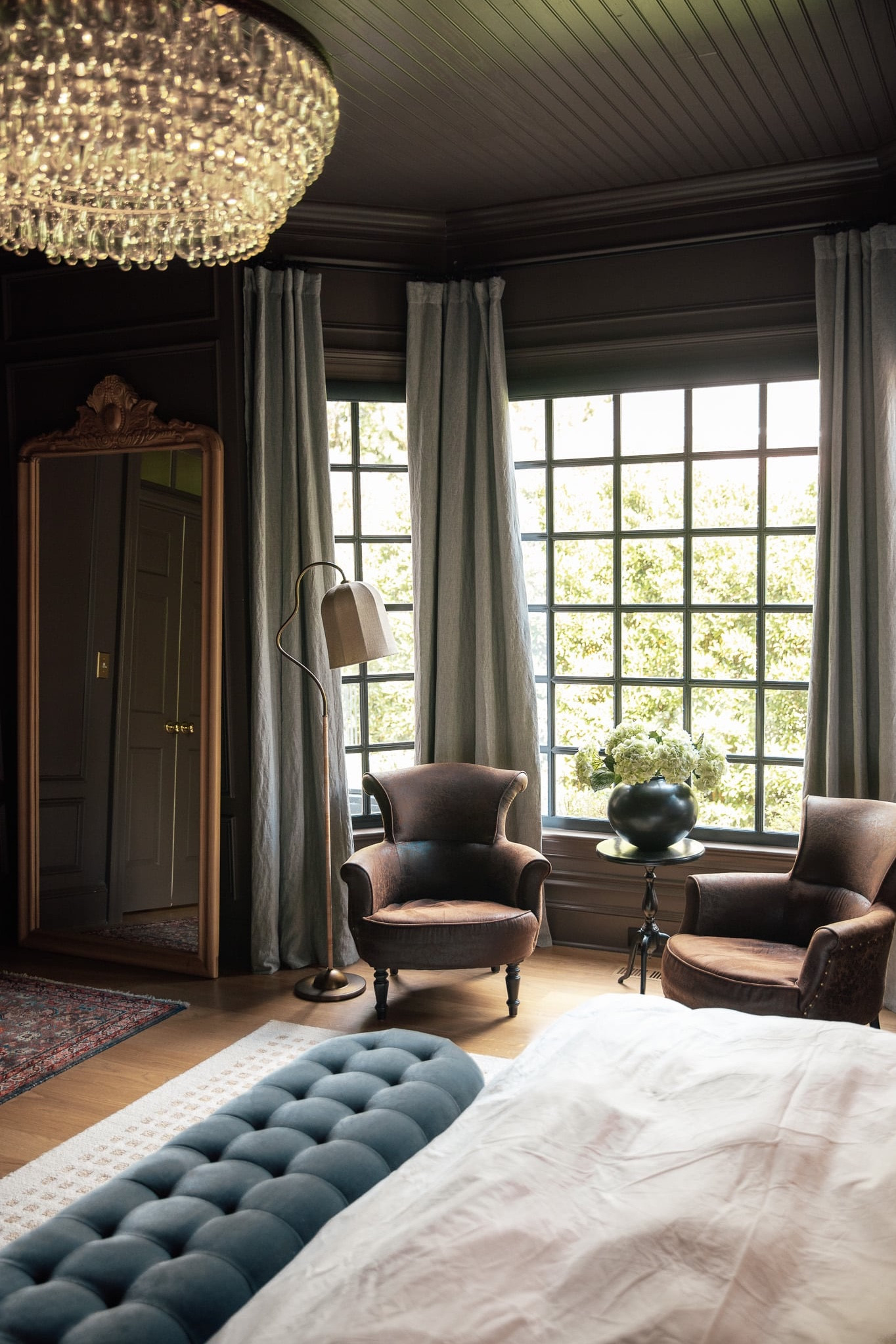 Ever considered adding a chandelier to your bedroom?

Primary bedroom, floor mirror, floor lamp, bed, velvet bench, chandelier, bedding, shams, artwork, picture light, nightstands, lamps, vintage leather chairs, pedestal side table, vase curtains, rug

#LTKstyletip #LTKhome