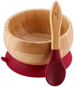 Avanchy Bamboo Baby Bowl & Spoon - Baby Cutlery - Bamboo Kids Bowl - BPA Free Bowl - Bamboo Kids ... | Amazon (US)