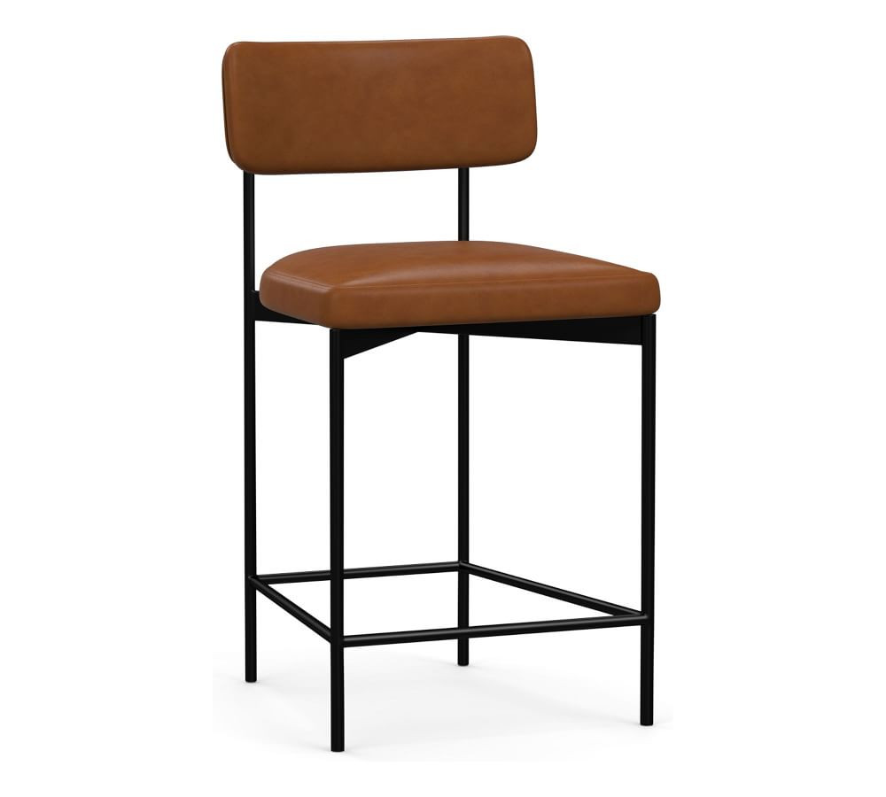 Maison Leather Bar & Counter Stools | Pottery Barn (US)