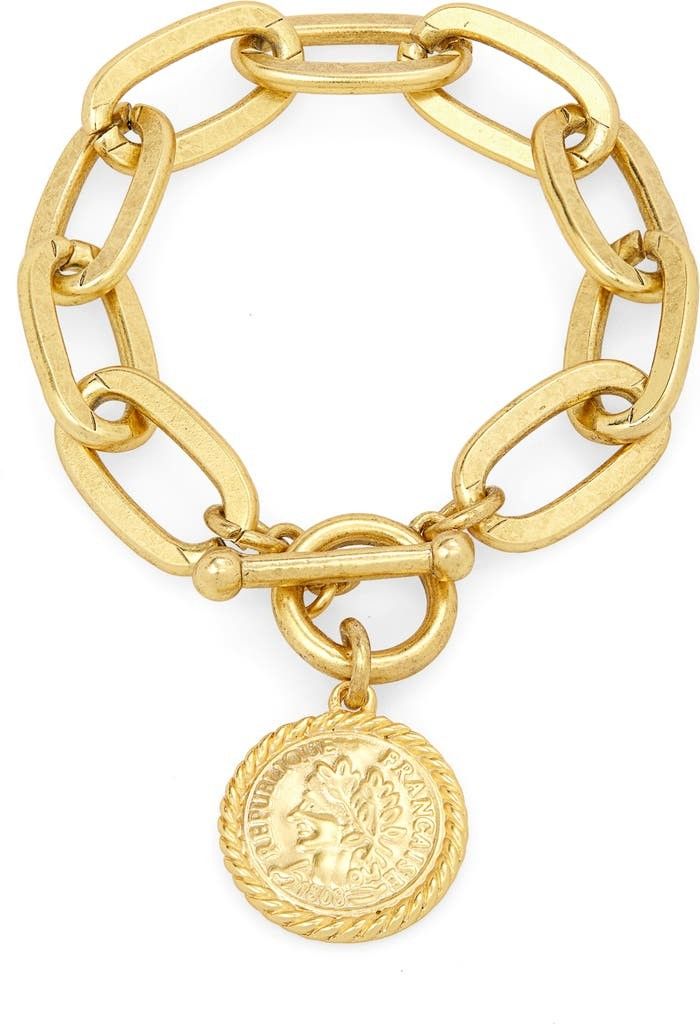 Karine Sultan Coin Charm Bracelet Gold Bracelet Bracelets Summer Outfits Fall Outfits 2022 | Nordstrom