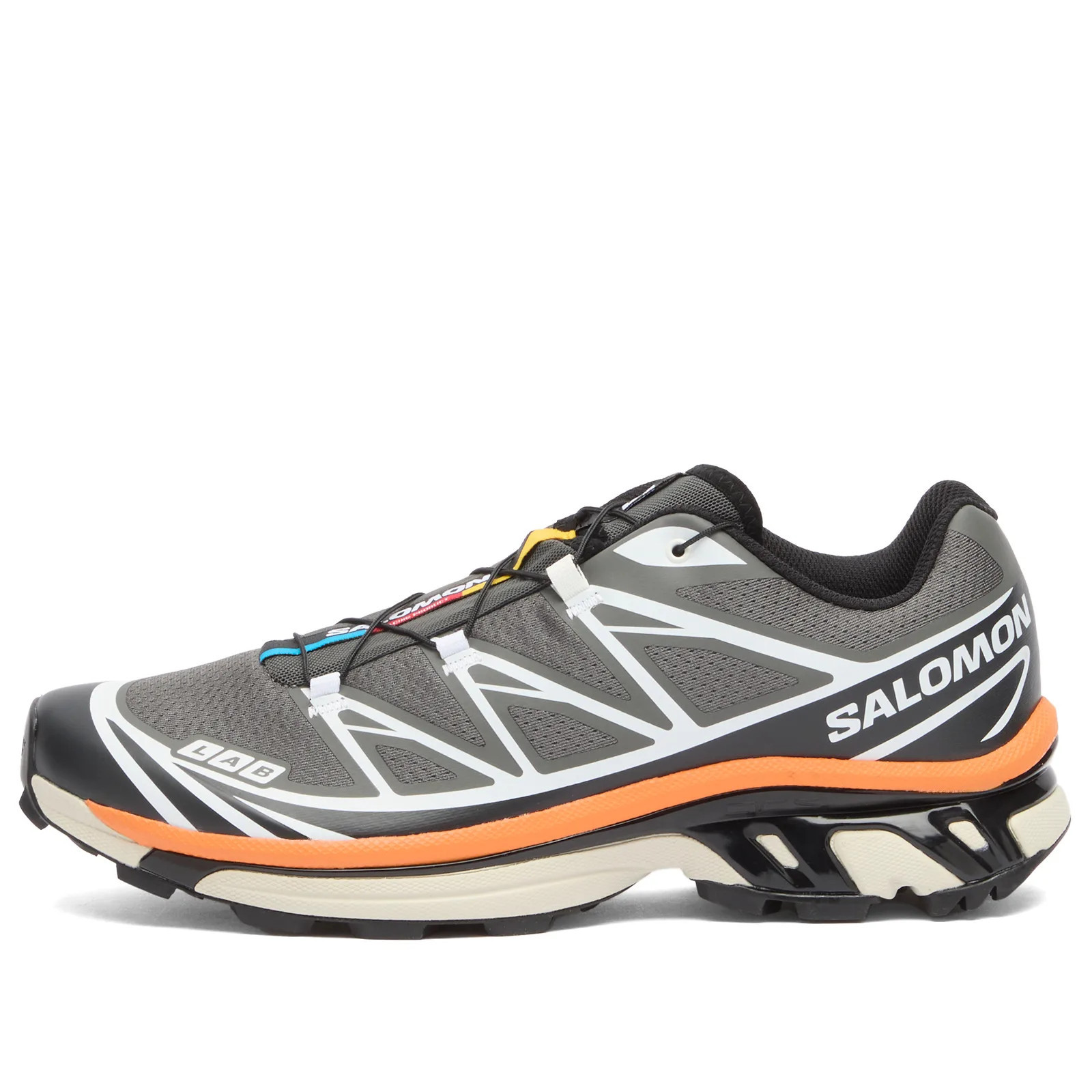 Salomon XT-6 Sneaker in Pewter/Black/Turmeric | END. Clothing