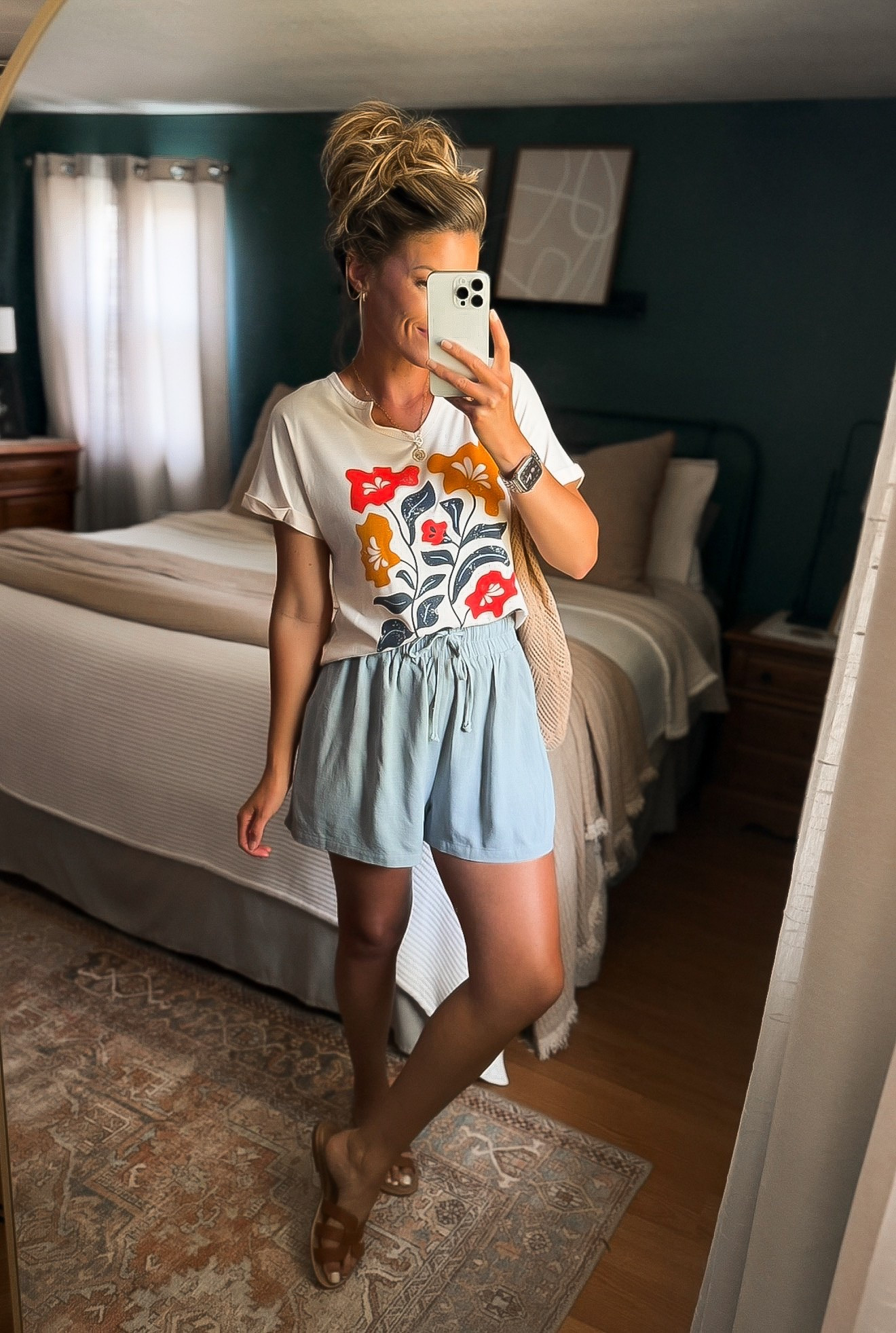 Amazon fashion finds. 
Tee / small (runs big)
Shorts / medium

#LTKSeasonal #LTKOver40 #LTKootd