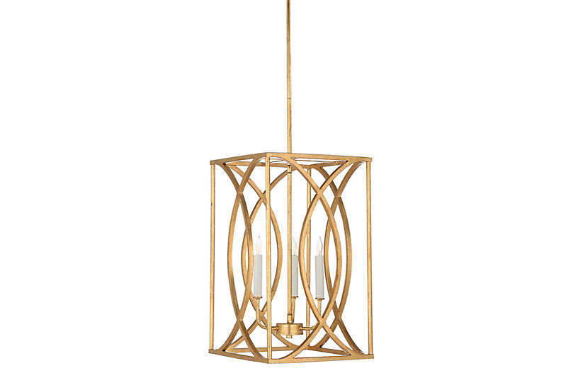 Gayle 3-Light Pendant, Antiqued Gold | One Kings Lane
