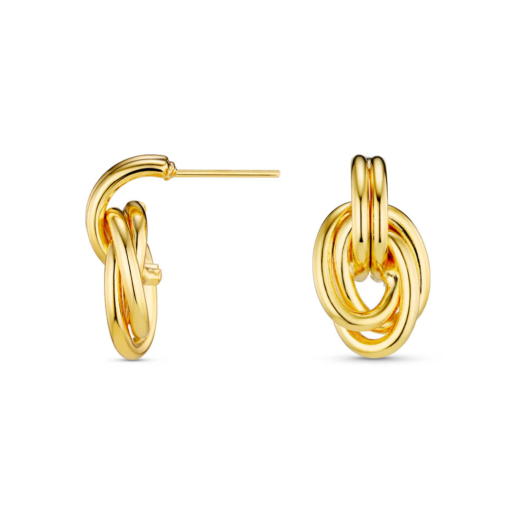 Interlocking Oval Drop Earrings | Orelia