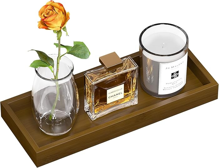 ZHWS Bathroom Vanity Tray for Toilet Tank, Perfume, Jewelry, Candle, Makeup, Decorative Tray, Kit... | Amazon (US)