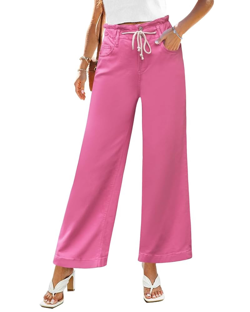 GRAPENT Wide Leg Jeans for Women Stretch High Wasited Elastic Waist Bell Bottom Baggy Y2K Pants | Amazon (US)