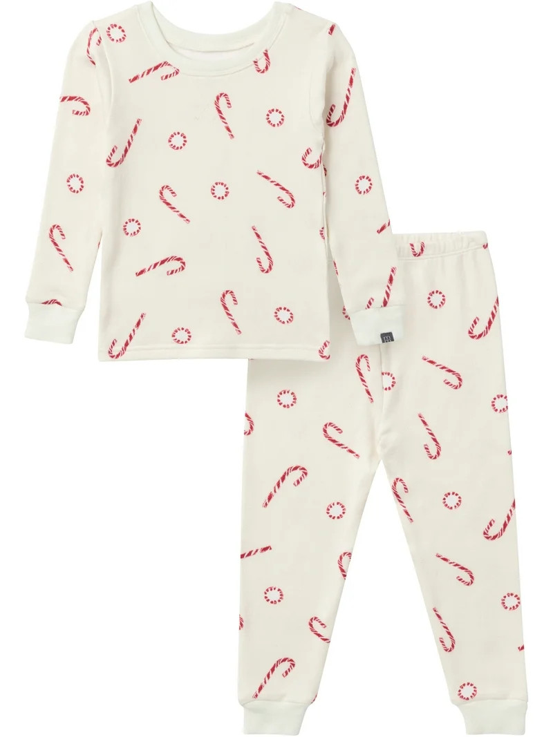 Modern Moments by Gerber Gender Neutral Tight Fitting Christmas Pajama Set, 2-Piece, Sizes 12 Mon... | Walmart (US)