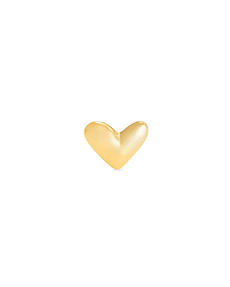 Ari Heart Single Stud Earring in 18k Yellow Gold Vermeil | Kendra Scott