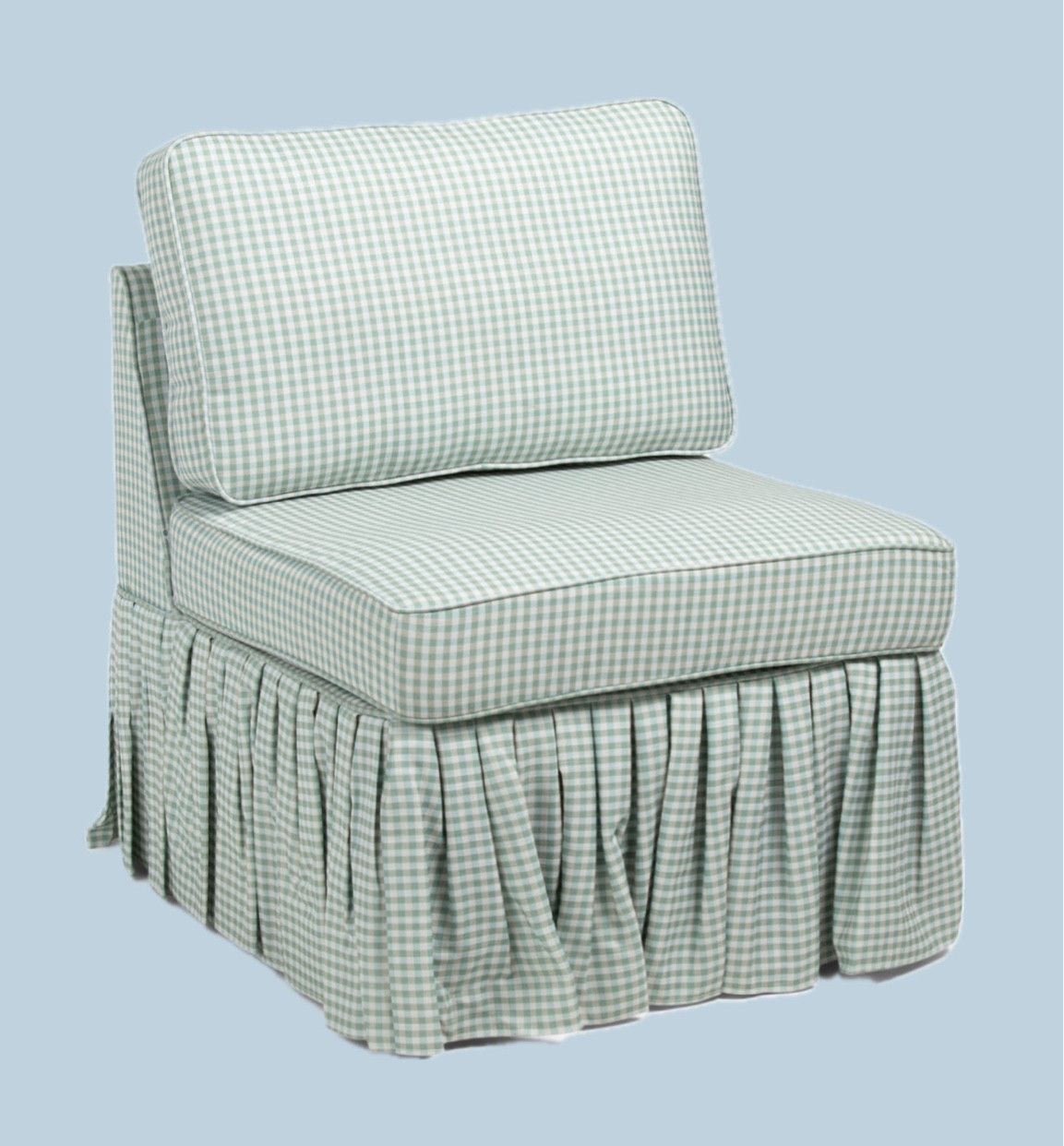 Gingham slipper chair 