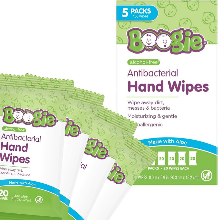 Boogie Wipes - Antibacterial Hand Wipes - 100 Count | Amazon (US)