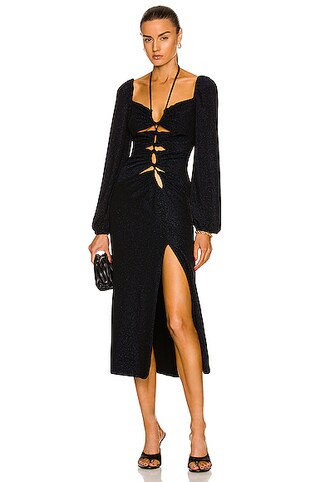 NICHOLAS Whitney Dress in Navy | FWRD 