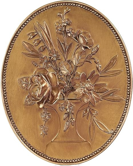 SIKOO Vintage Wall Sculptures Gold Flower Wall Art Hand Painted Ornate Wall Hanging Decoration An... | Amazon (US)