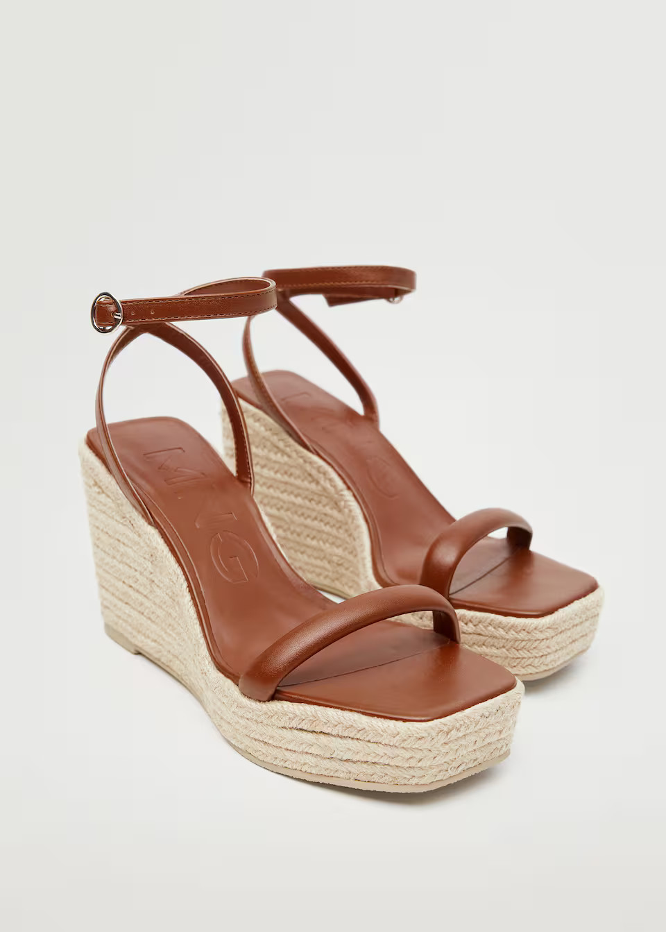 Wedge strips sandals -  Women | Mango USA | MANGO (US)