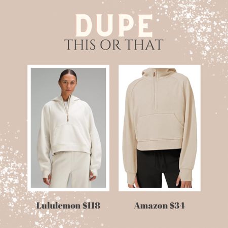 Dupe
This or That?
Lululemon vs Amazon
$118 vs $34

#LTKfitness #LTKstyletip #LTKfindsunder50