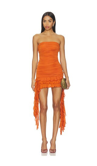 Ronny Kobo Ginara Dress in Orange. - size XS | Revolve Clothing (Global)