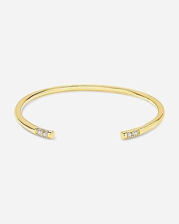 Sterling Forever Gold Embellished Cuff Bracelet | Express