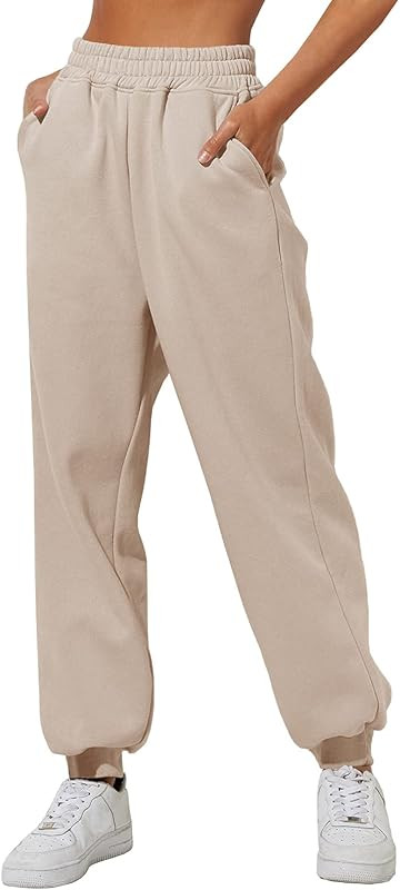 Yovela Womens High Waisted Baggy Sweatpants Comfy Cotton High Waist Jogger Pants Y2k Trendy Loung... | Amazon (US)