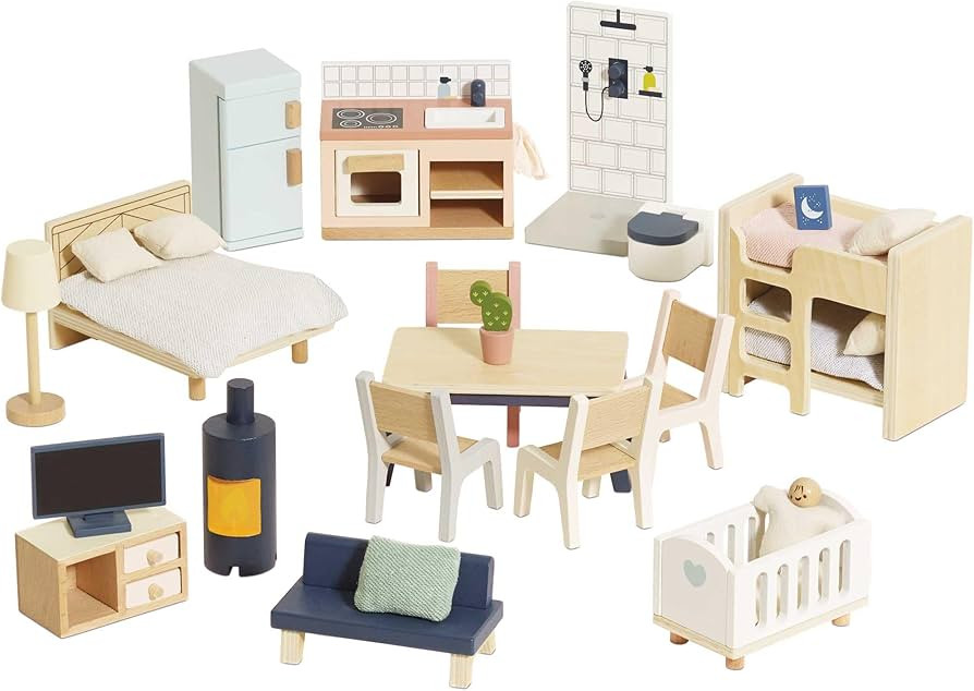 Le Toy Van - Wooden Dolls House Full Starter Furniture & Accessories Play Set for Dolls Houses | ... | Amazon (US)