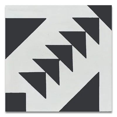 Tadla 8" X 8" Handmade Cement  Tile in Black/White | Wayfair North America
