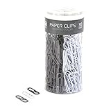U Brands Paper Clips, Medium 1-1/8-Inch, Black, White, and Gray, 300-Count (226U06-12), Black & Whit | Amazon (US)