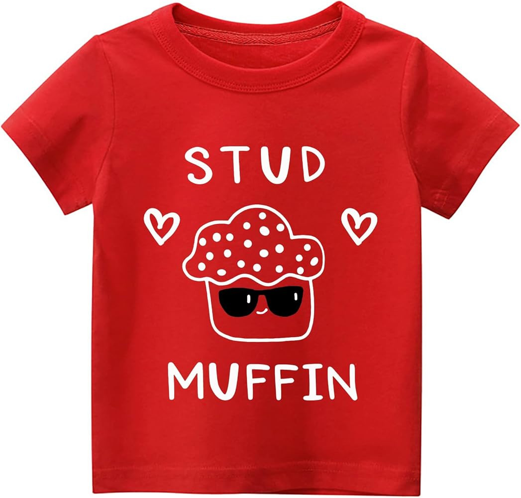 Sineeko Toddler Valentine's Shirts Boys Girls Cute Love Heart Graphic T-Shirt Short Sleeve Tee To... | Amazon (US)