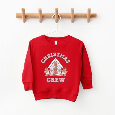 The Juniper Shop Christmas Gingerbread Crew Toddler Graphic Sweatshirt - 5/6 - Red | Target